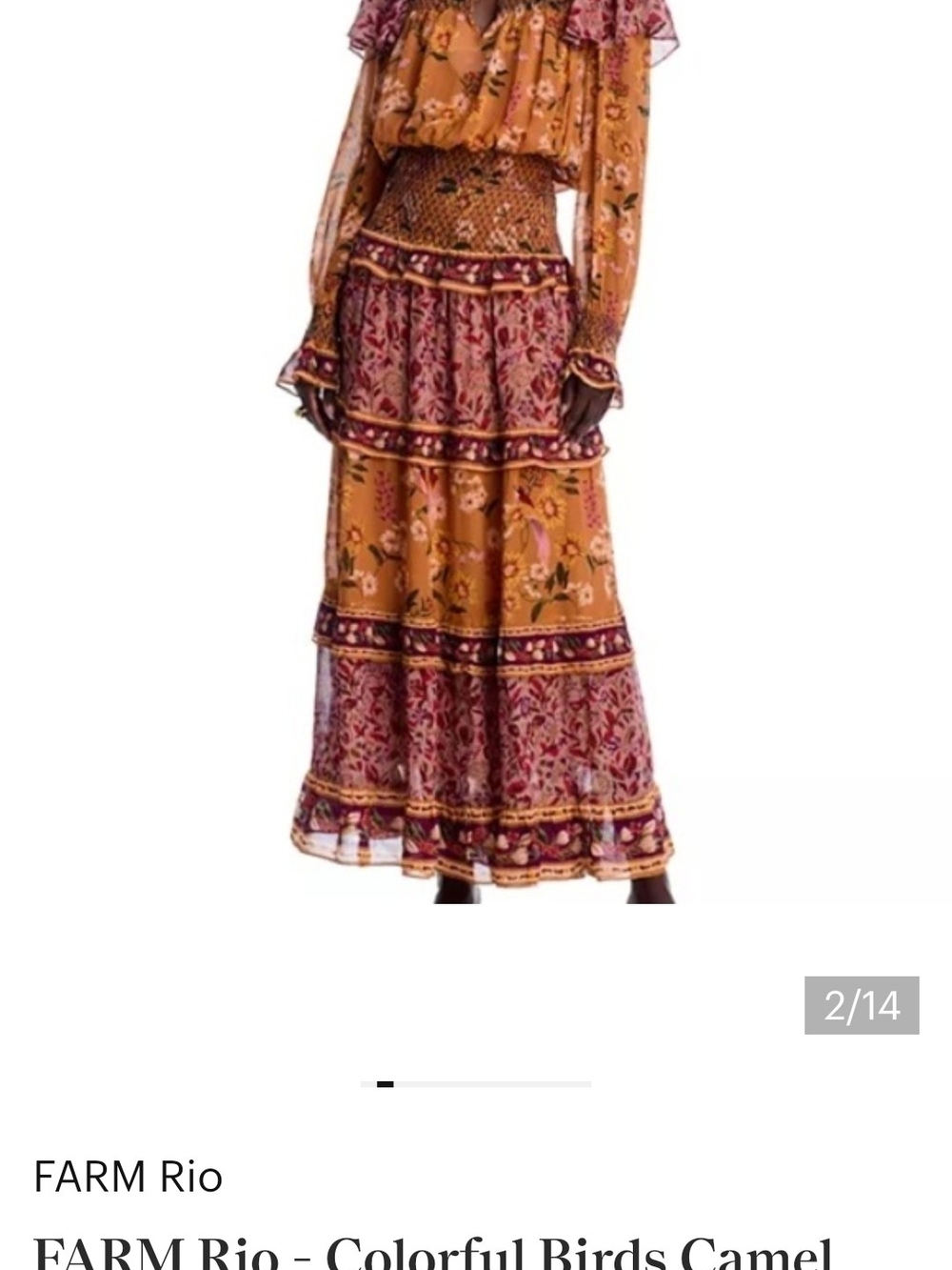 FARM Rio Colorful Birds Maxi Dress